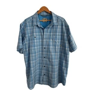 Lake and Trail Shirt Mens 2XL Lightweight Button Down Plaid Fishing Outdoors